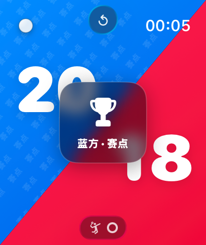 Apple Watch 上的 BadScore 比赛界面